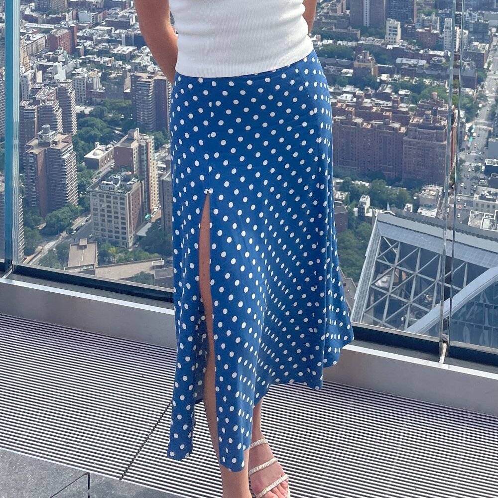 SOLD DO NOT BUY - Reformation Midi Zoe Skirt | "Lazuli" | Size 4